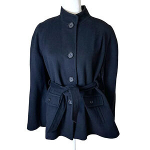 DALE DRESSIN Amicale Superfine Merino Wool Cape Style Jacket Coat One Size